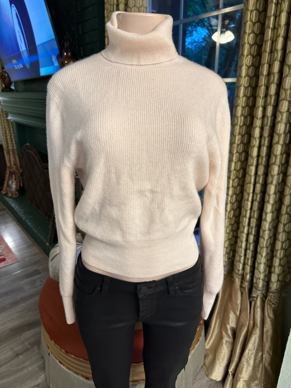 J. Crew Cream Turtleneck Pullover Sweater